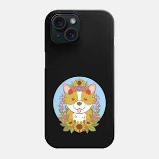 Corgi with Flowers Corgi Lover Phone Case