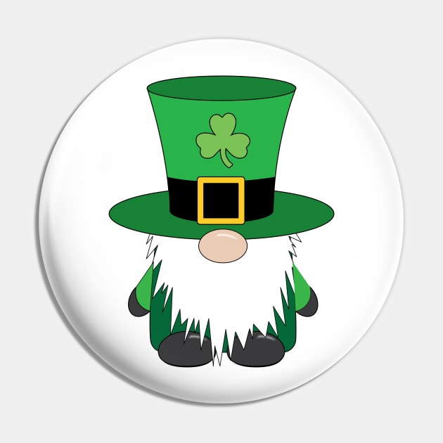 Funny St. Patrick's Day Gnome Pin by KevinWillms1