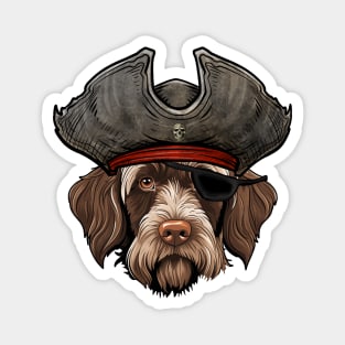 Funny Pirate Wirehaired Pointing Griffon Dog Magnet