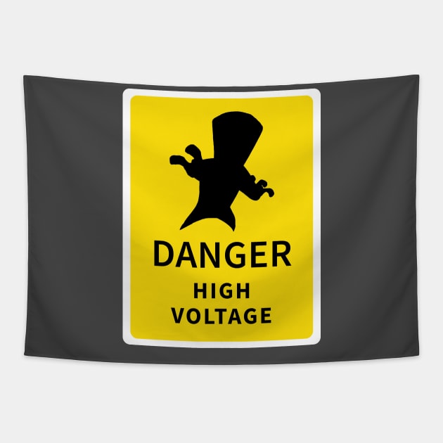 Danger High Voltage - Buzzshock Tapestry by Bluefooted