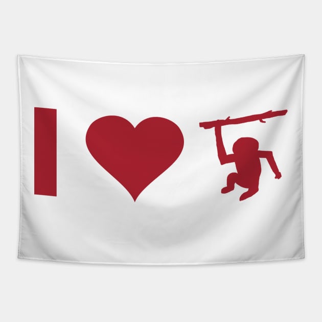 I love gibbon pirate monkey animal lover motif Tapestry by FindYourFavouriteDesign