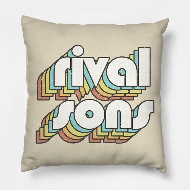 vintage color Rival Sons Pillow by Wizz Ventura