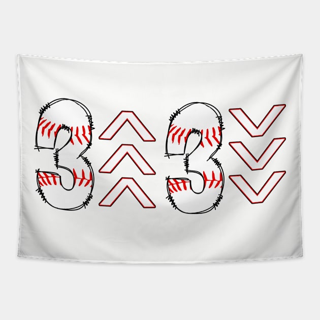 3 Up 3 Down Tapestry by KHarder Designs