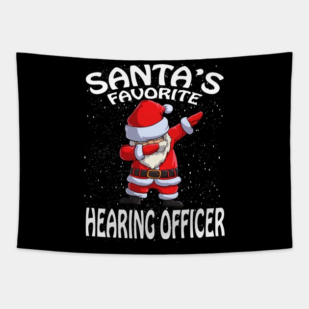 Santas Favorite Hearing Officer Christmas Tapestry by intelus