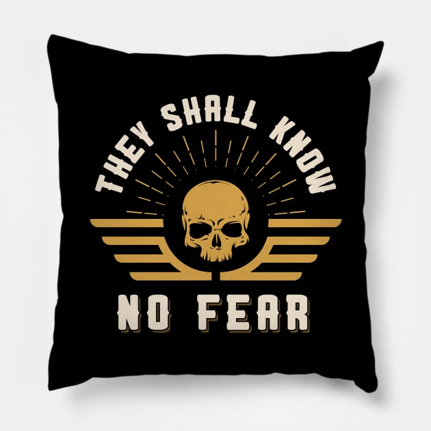 Know No Fear Wargaming Pillow by pixeptional