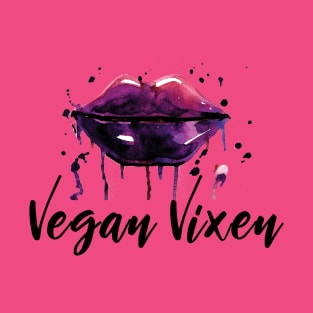 Vegan Vixen with Sexy Purple Lips T-Shirt