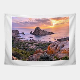 Sugarloaf Rock - Winter Sunset Tapestry