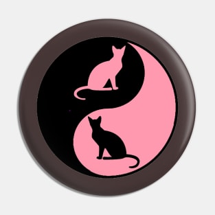 cat yin yang Pin