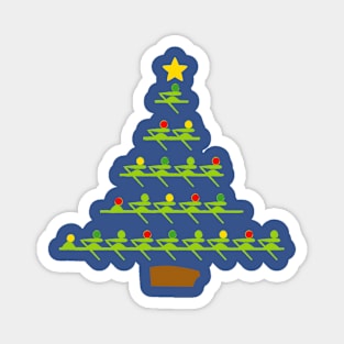 Rowing Holiday Tree Magnet