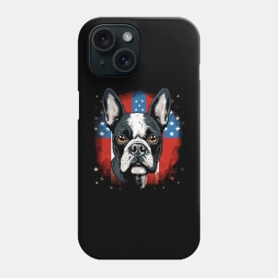 Patriotic Boston Terrier Phone Case