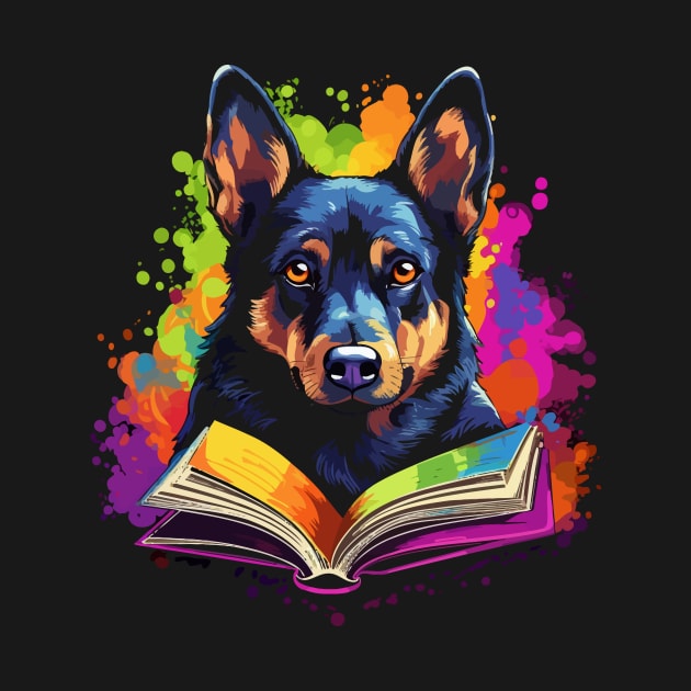 Australian Kelpie Reads Book by JH Mart