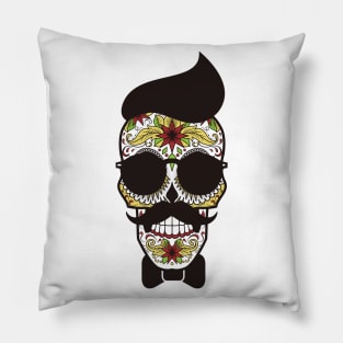 Flamboyant Sugar Skull Pillow