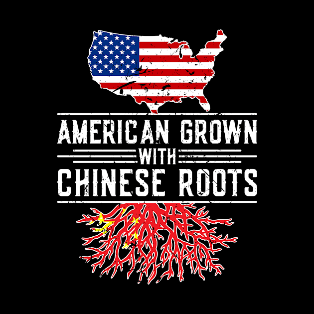 American Grown Chinese Roots Pride Italy by Humbas Fun Shirts