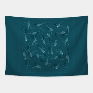 Tadpoles blue Tapestry