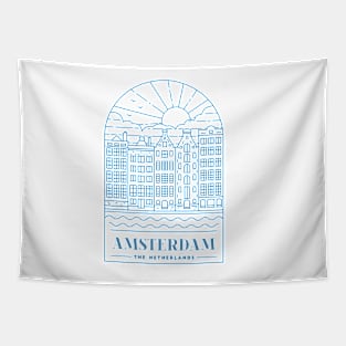 Amsterdam, The Netherlands Monoline - Navy Tapestry