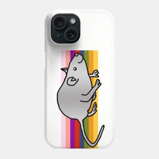 Rat on a Rainbow Phone Case