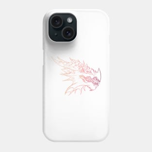 Outlined Dragon Head Gradient Phone Case