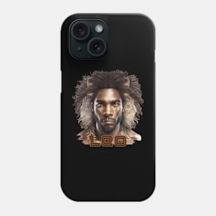 Black Leo Zodiac Sign Man Phone Case