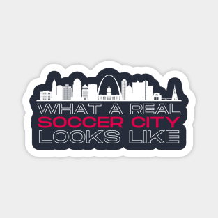 Real Soccer City Navy Magnet