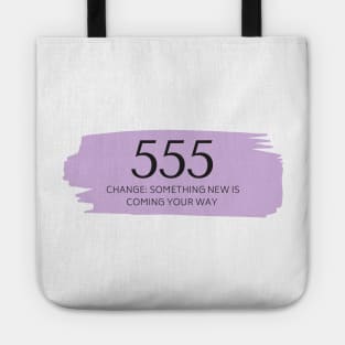 555 Angel Number purple Tote