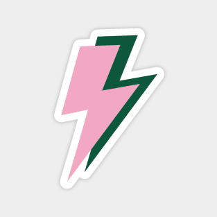 Pink and Green Lightning Magnet