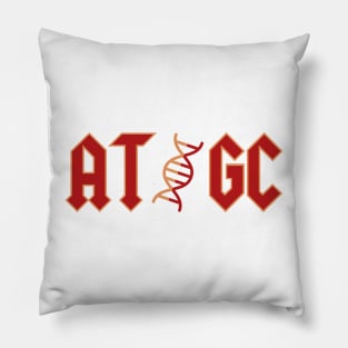 AT GC Vintage AC/DC Molecular Biology genetic code Pillow