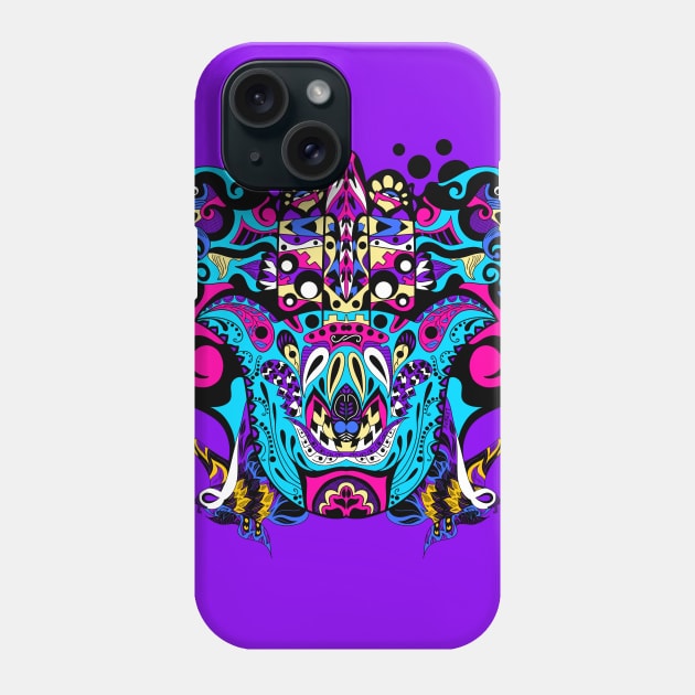 the beast in myth ecopop mandala pattern Phone Case by jorge_lebeau