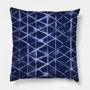 Shibori Diamond Geometric Pillow