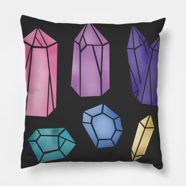 Simple Vector Crystals Pillow by Mia Delilah