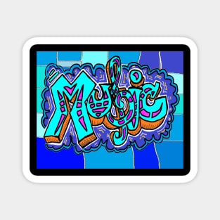 graffiti music pop art 22 Magnet