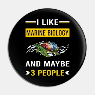 3 People Marine Biology Biologist Pin