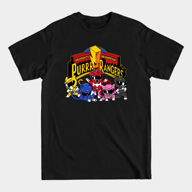 Mighty Morphin Purr Rangers - Power Rangers - T-Shirt