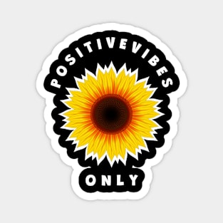 Positive Vibes Yellow Sunflower Magnet