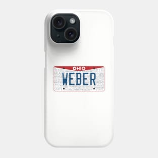 State of Ohio custom Weber vanity license plate Phone Case