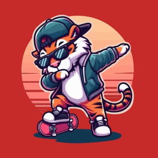 Dabbing Tiger With Sunglasses Cool Dabbing Tiger T-Shirt