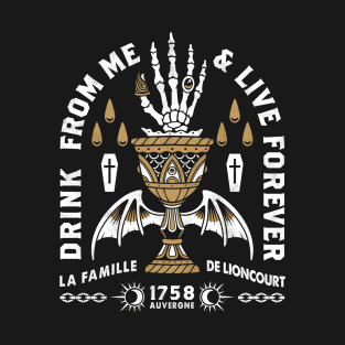 Drink From Me - Vampire - Vintage distressed Gothic Horror T-Shirt