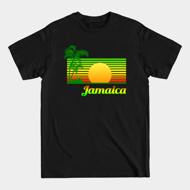 Discover Retro Beach Jamaica Sunset - Jamaica - T-Shirt