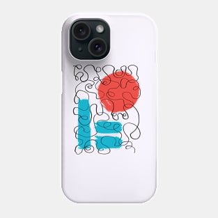 Wiggly Abstract Shapes Phone Case