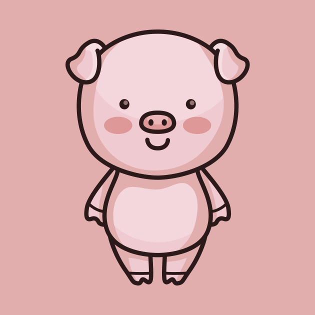 Cute Pig Cartoon by SLAG_Creative