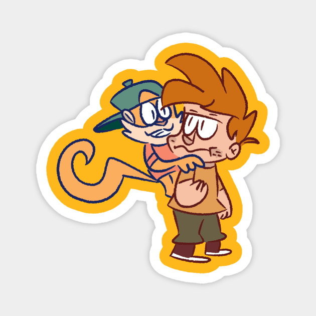 Monkey On My Back Magnet by OneBadPun