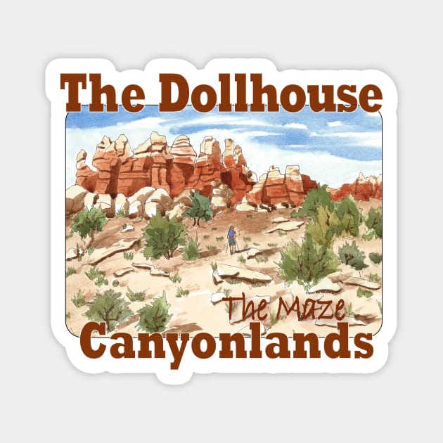 The Dollhouse Hike, Canyonlands Magnet by MMcBuck