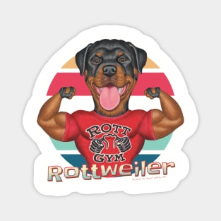 Fun sweet gentle dog cute rottie rotty fur baby rottweiler Magnet