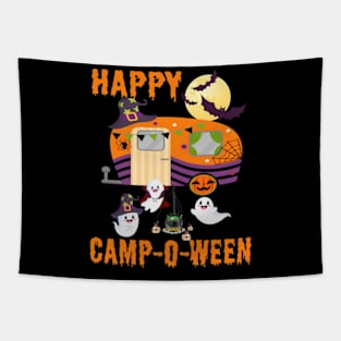 Happy Camp-O-Ween Funny Halloween Camping Camper Gift Tapestry