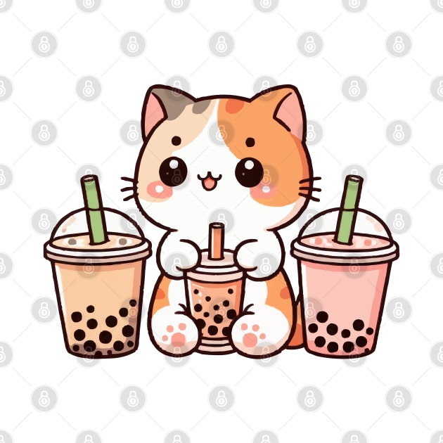 Funny Cat With three Boba by fikriamrullah