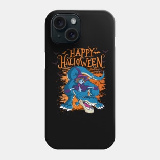 Halloween Happy Halloween Witch Dinosaur Costume Phone Case