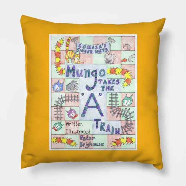 Mungo Takes the A Train Pillow by MrTiggersShop