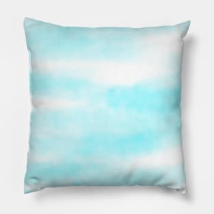 Sky blue watercolor abstract art design Pillow