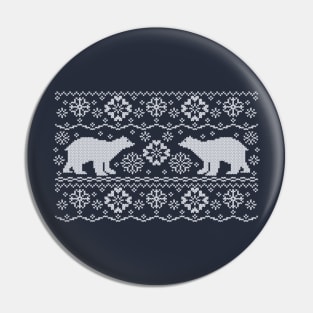 Polar bears jacquard Pin