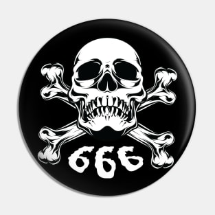 Skull Devil 666 Pin