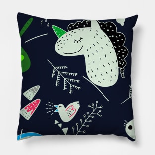 illustration pattern set of cute Animal Pillow